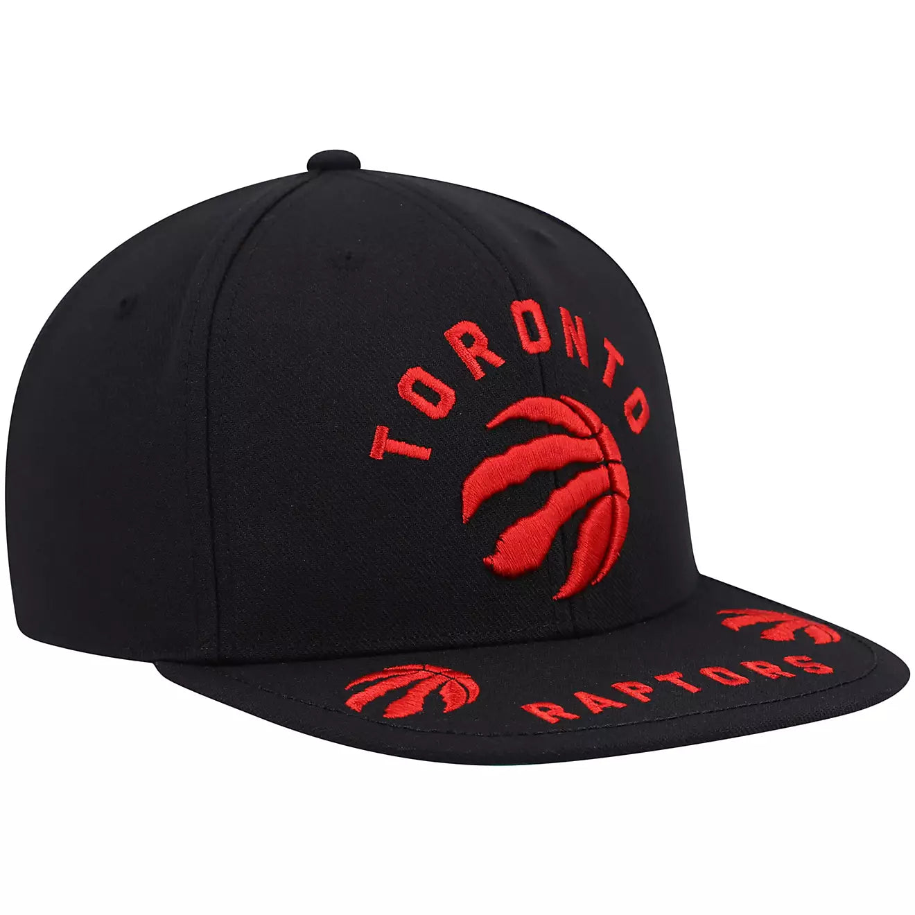 Men's Mitchell & Ness NBA Front Loaded Snapback Raptors - Black