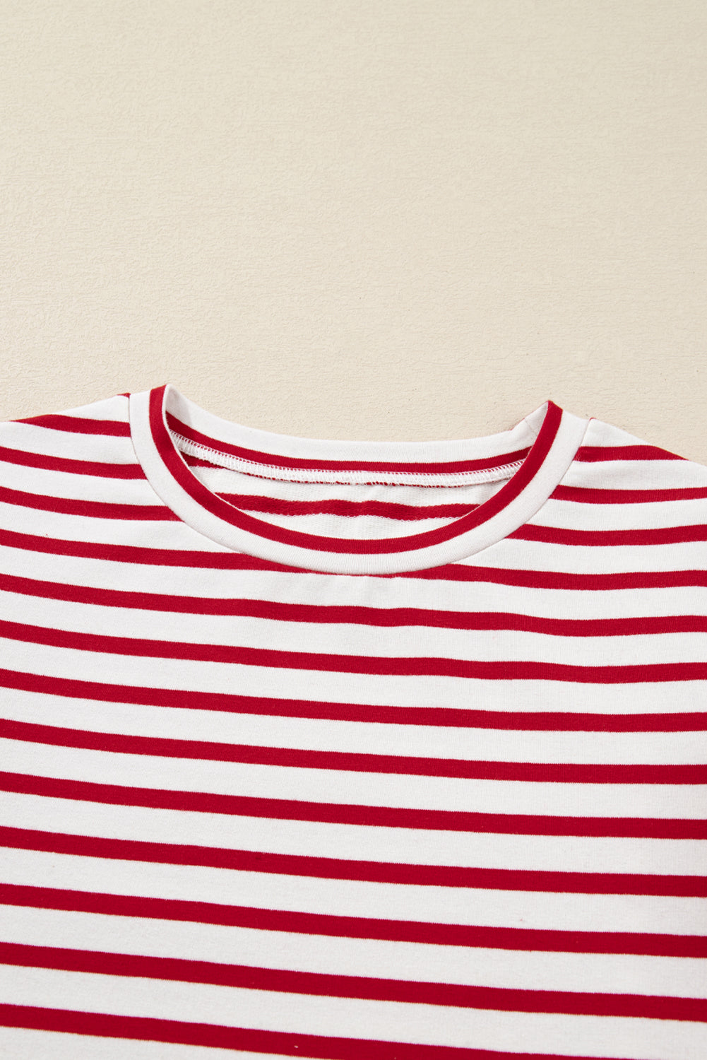 Threaded Pear Meilani Stripe Ruffle Trim Long Sleeve Top