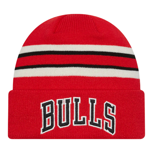 New Era Retro Cuff Knit Chicago Bulls Beanie Red Beanie
