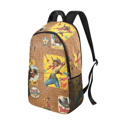 Vintage Cowgirl Collage Backpack