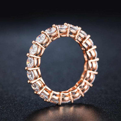 Cubic Zirconia & Rose Goldtone Pavé Ring-10