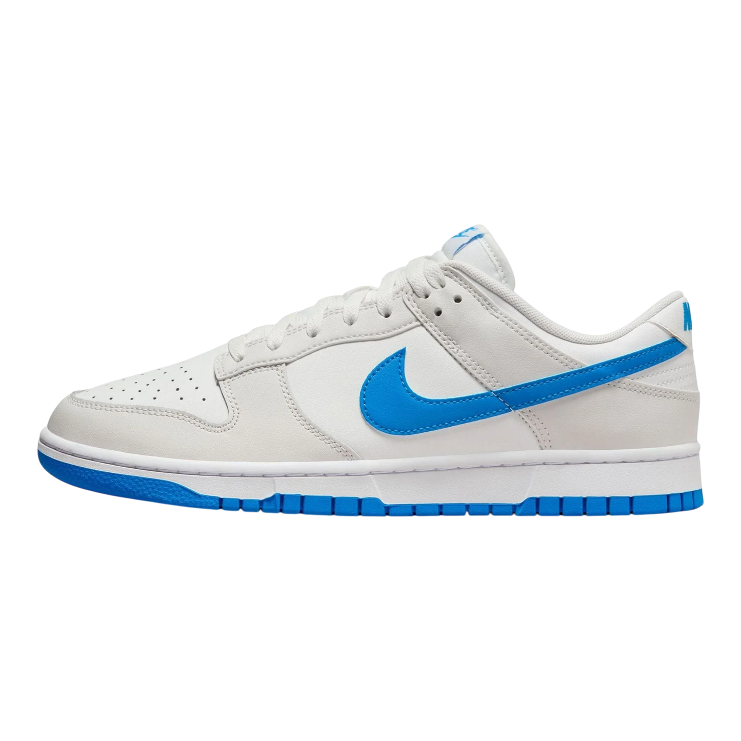 Nike Dunk Low Men's Sneakers — White & Photo Blue Low-Top