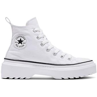 Converse Chuck Taylor All Star Lugged Lift Platform Big Kids' Sneakers — White Canvas