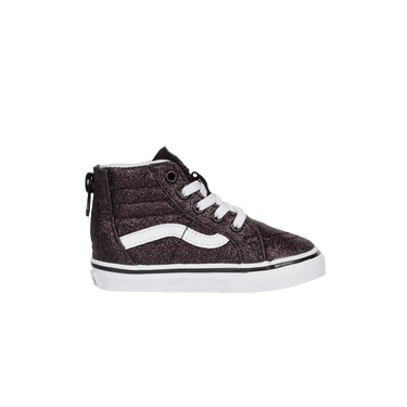 Vans Sk8-Hi Zip Toddlers' (TD) High-Top Sneakers — Glitter Stars Black/True White