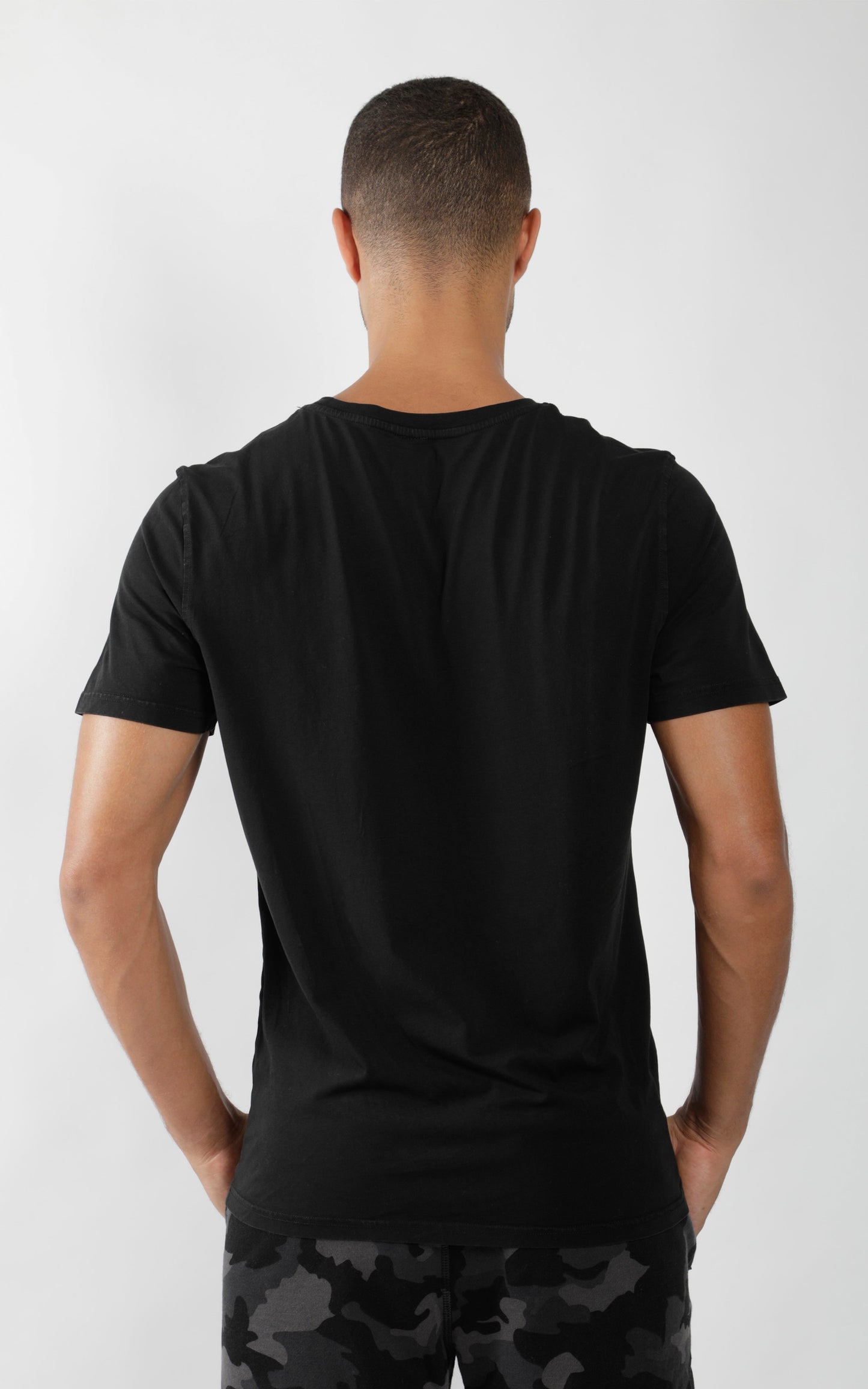 Mens Silicon Washed Pima Cotton Crew Neck Tee