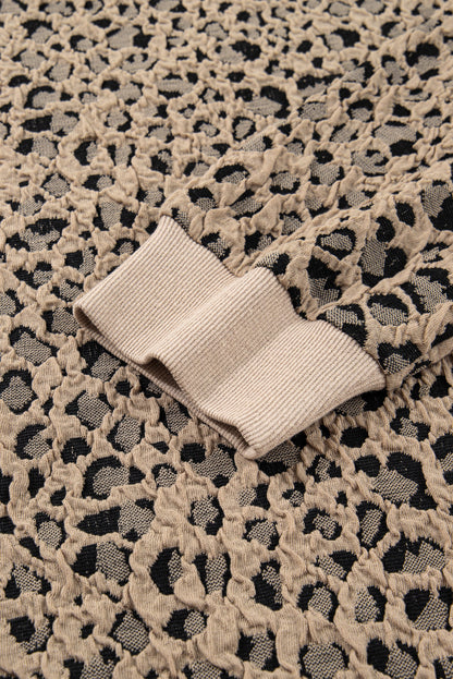 Threaded Pear Amaya Textured Ribbed Trim Long Sleeve PLUS Top