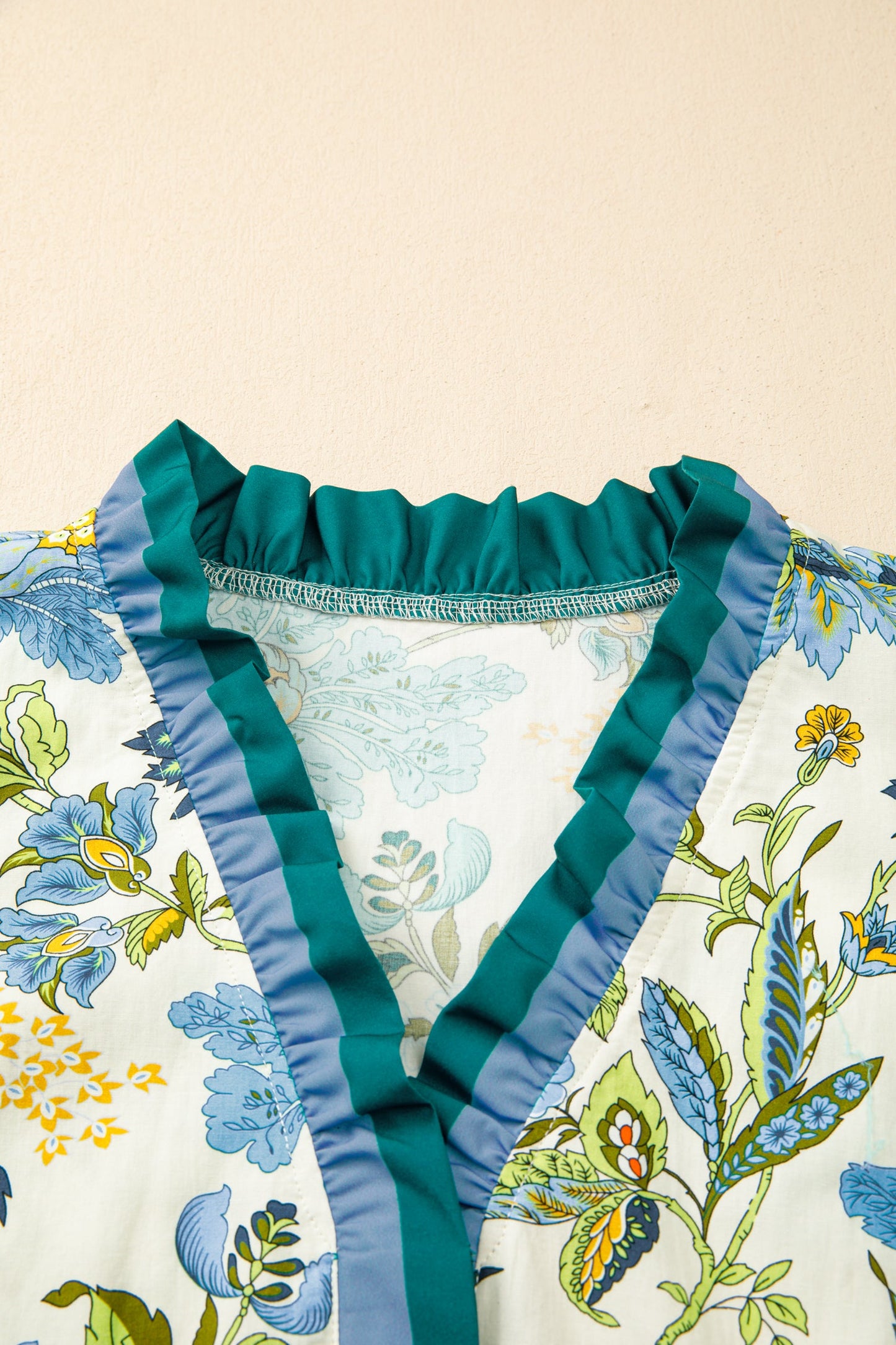 Threaded Pear Alisson Short Sleeve Floral Plus Blouse