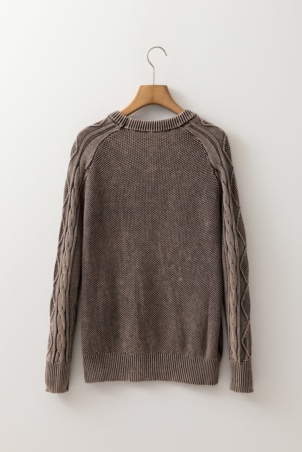 Threaded Pear Aria Knit Sleeve Casual Sweater