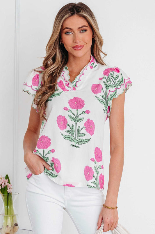 Mariah Detail Short Sleeve Blouse