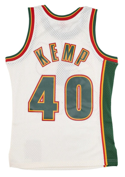 Mitchell & Ness Men's Cream Swingman Jersey Supersonics 1995 Shawn Kemp Jerseys