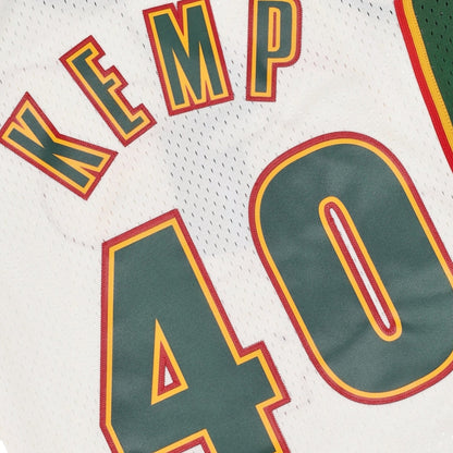 Mitchell & Ness Men's Cream Swingman Jersey Supersonics 1995 Shawn Kemp Jerseys