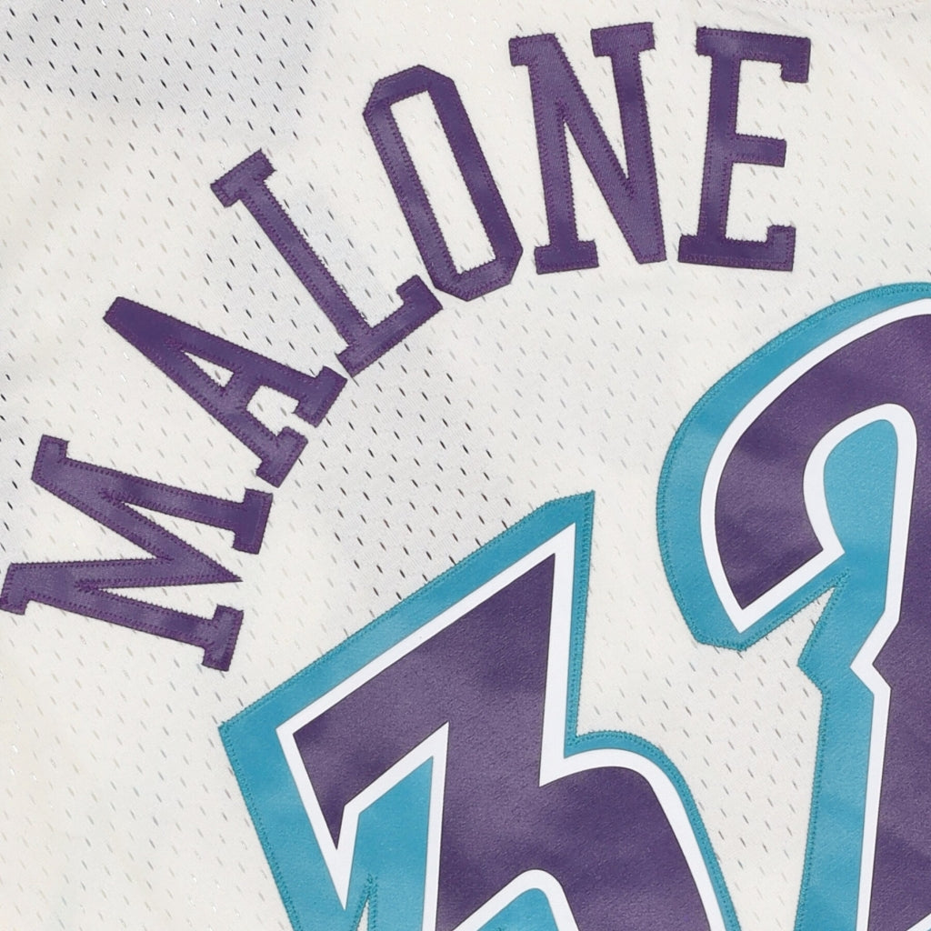 Men's Mitchell & Ness Cream Team Color Swingman Jersey Jazz 1996 Karl Malone