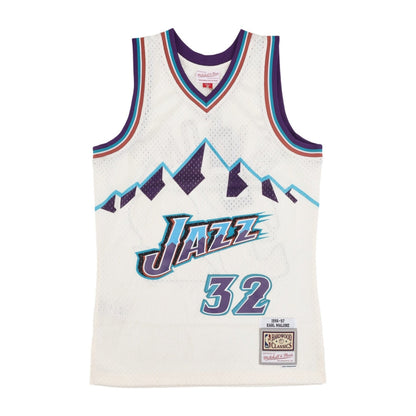 Mitchell & Ness Men's Cream Team Color Swingman Jersey Jazz 1996 Karl Malone Jerseys