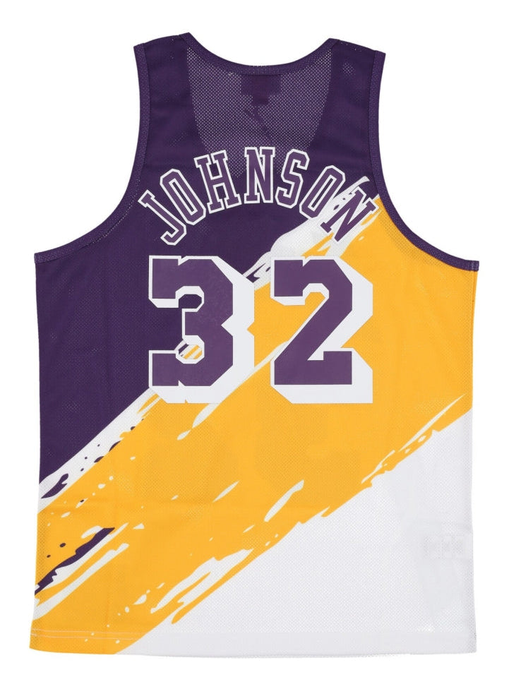 Mitchell & Ness Men's Paint Brush Nn Mesh Tank Lakers Magic Johnson Tank Tops