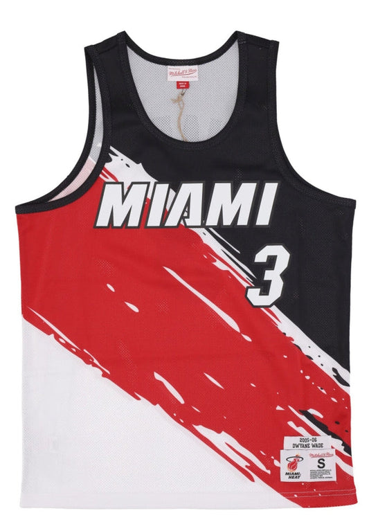 Mitchell & Ness Men's Paint Brush Nn Mesh Tank Heat Dwyane Wade