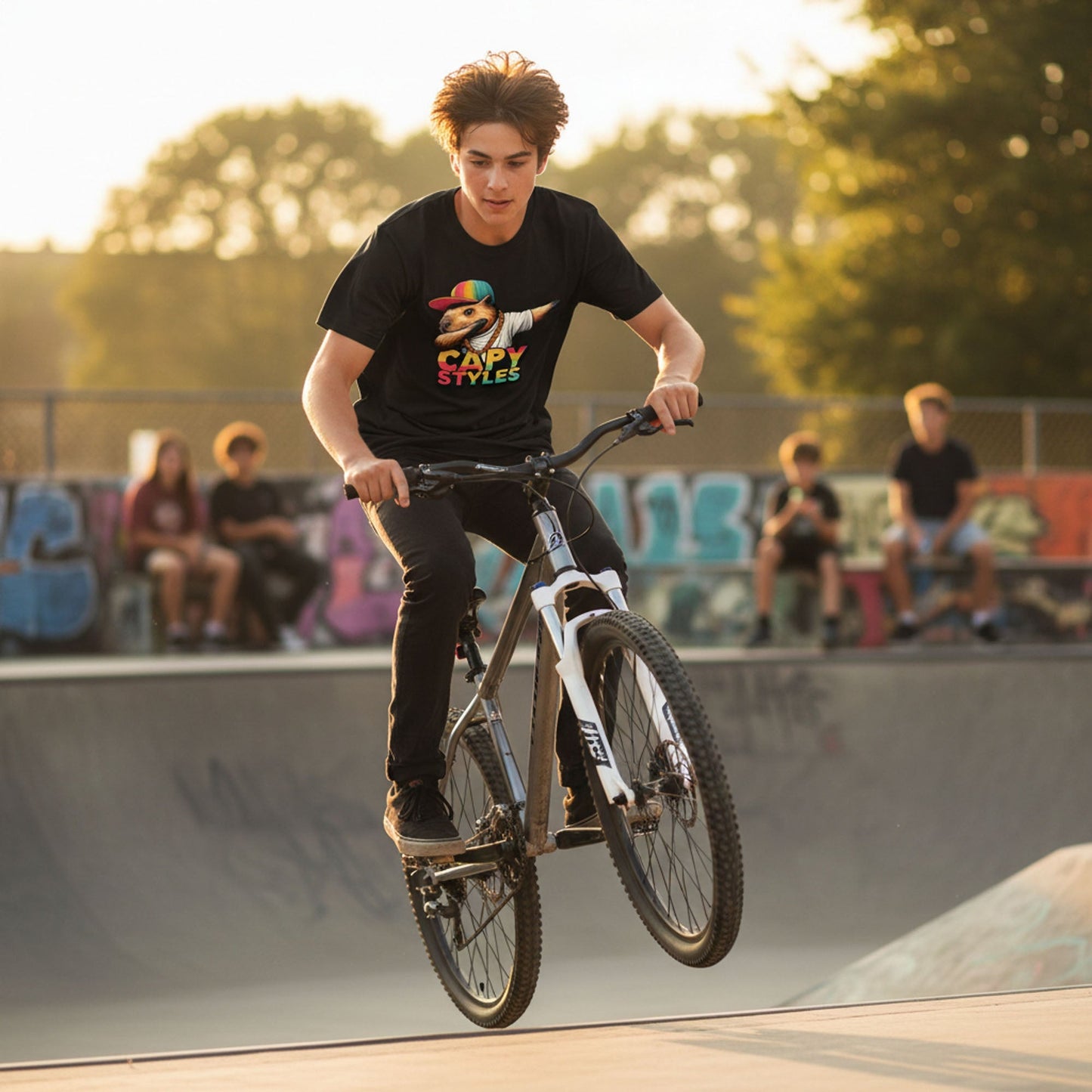 Capybara Graphic T Shirt Capy Styles Streetwear Tee Skating Casual
