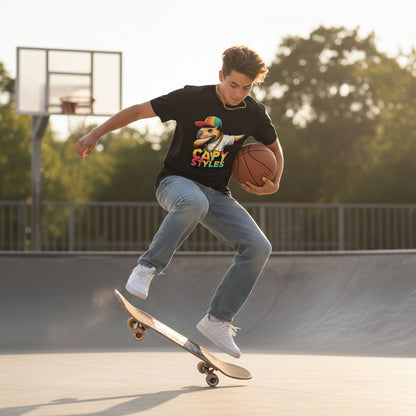 Capybara Graphic T Shirt Capy Styles Streetwear Tee Skating Casual