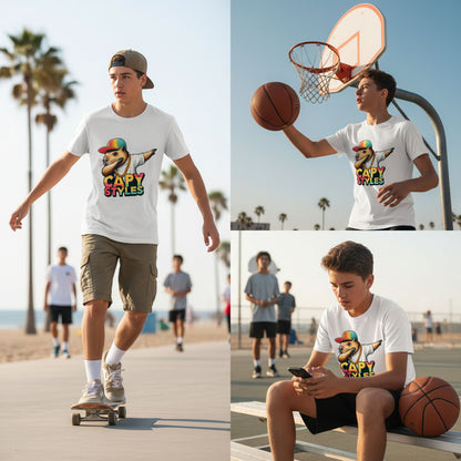 Capybara Graphic T Shirt Capy Styles Streetwear Tee Skating Casual