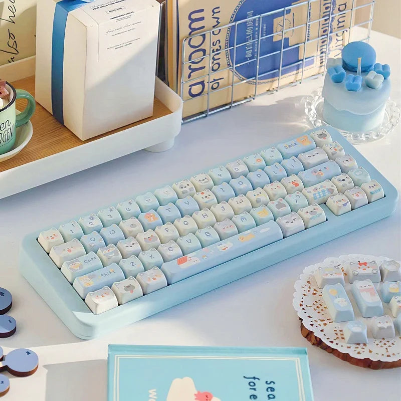 Kawaii Cat Keyboard Keycaps Set-
