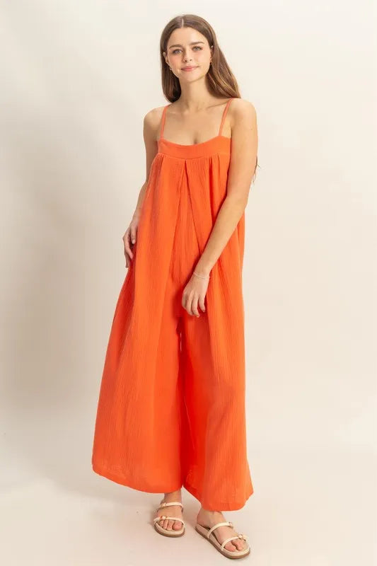 HYFVE Double Gauze Super Flowy Cami Jumpsuit