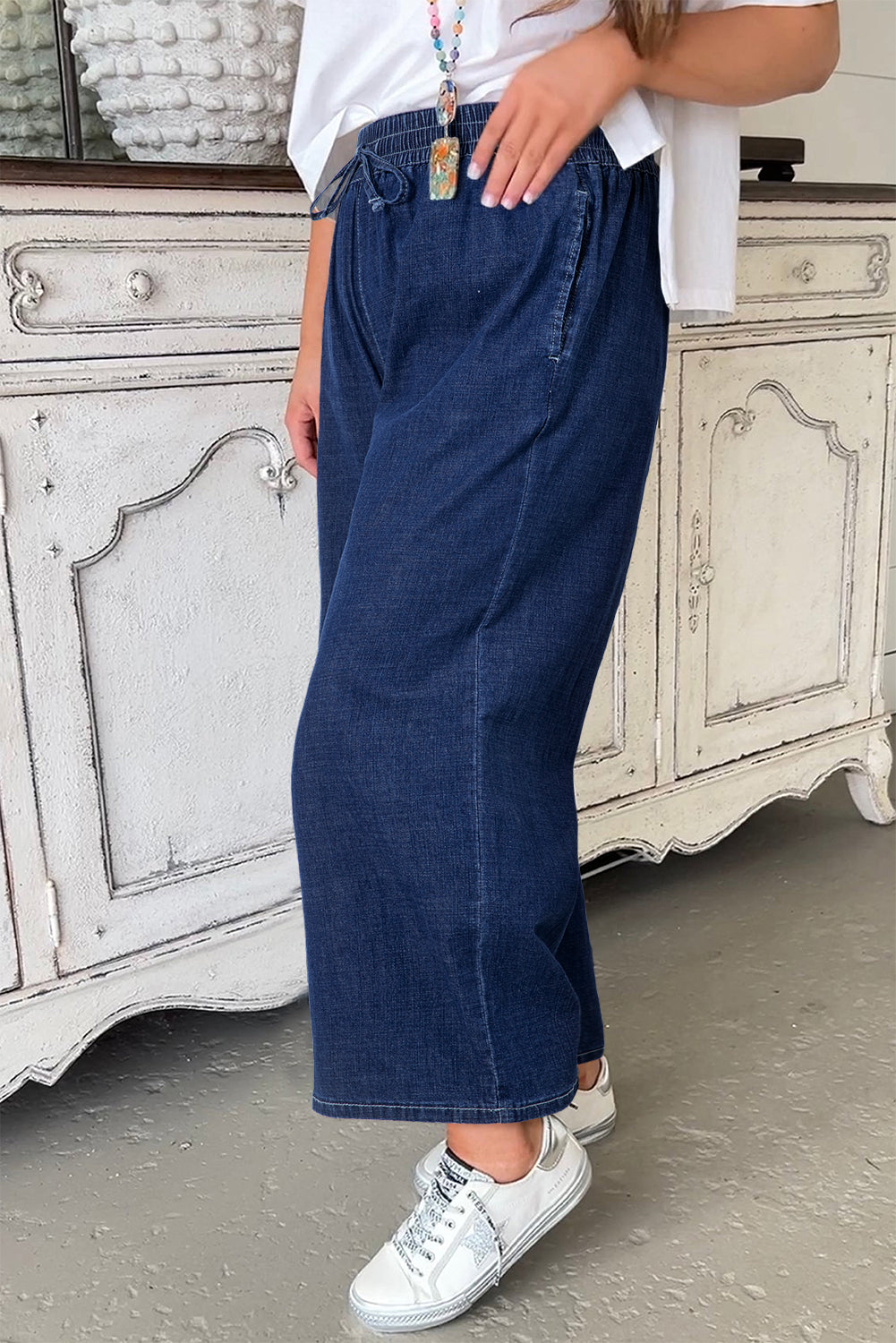 Threaded Pear Analeia Wide Leg Casual PLUS Jeans