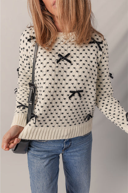 Threaded Pear Scarlett Contrast Ribbed Edge Sweater