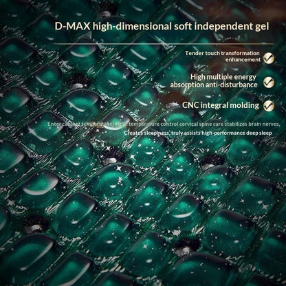 Black Diamond Phantom Gel Memory Foam Pillow – Slow-Rebound Cooling Support in Green & Red