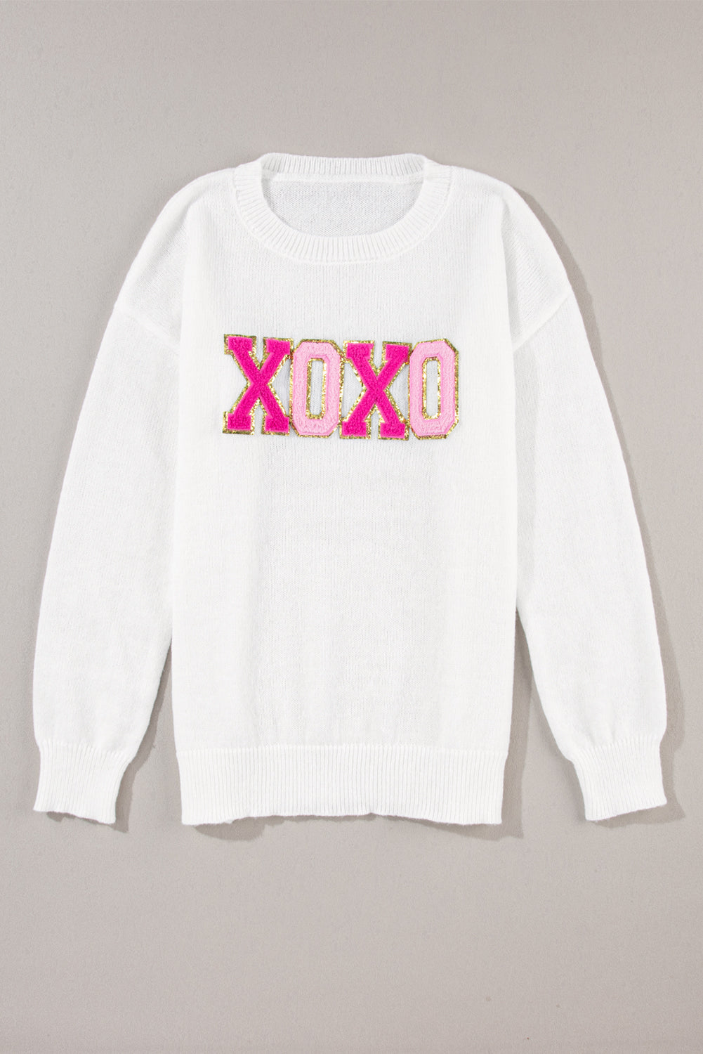 Threaded Pear Robin Glitter Print Casual Sweater