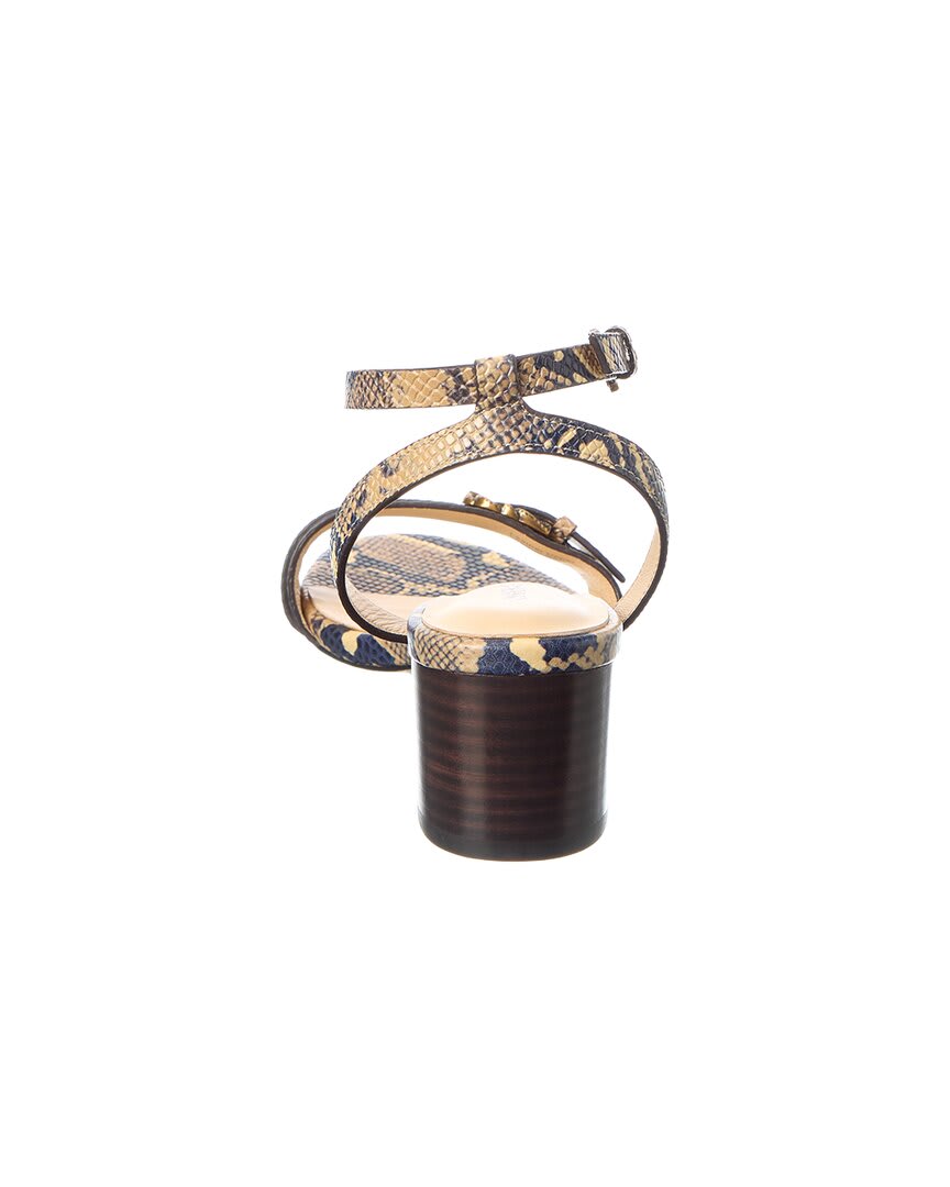 NATURAL SNAKE EMBOSSED LEATHER-