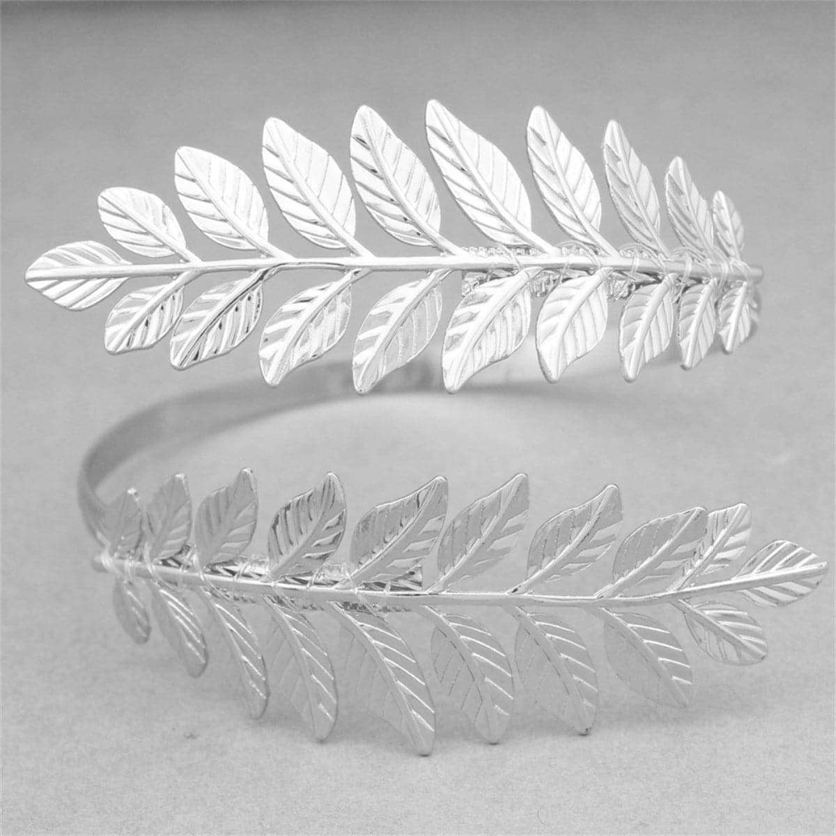 Silvertone Wreath Arm Cuff