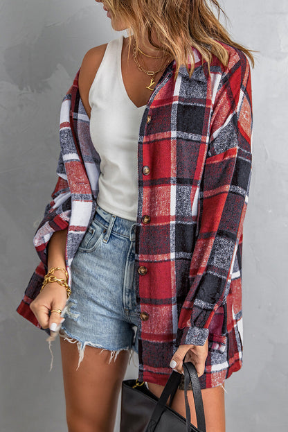 Threaded Pear Rowan Fiery Plaid Print Shirt