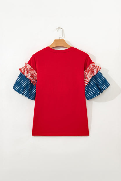 Threaded Pear Aspyn Short Puff Sleeve Top