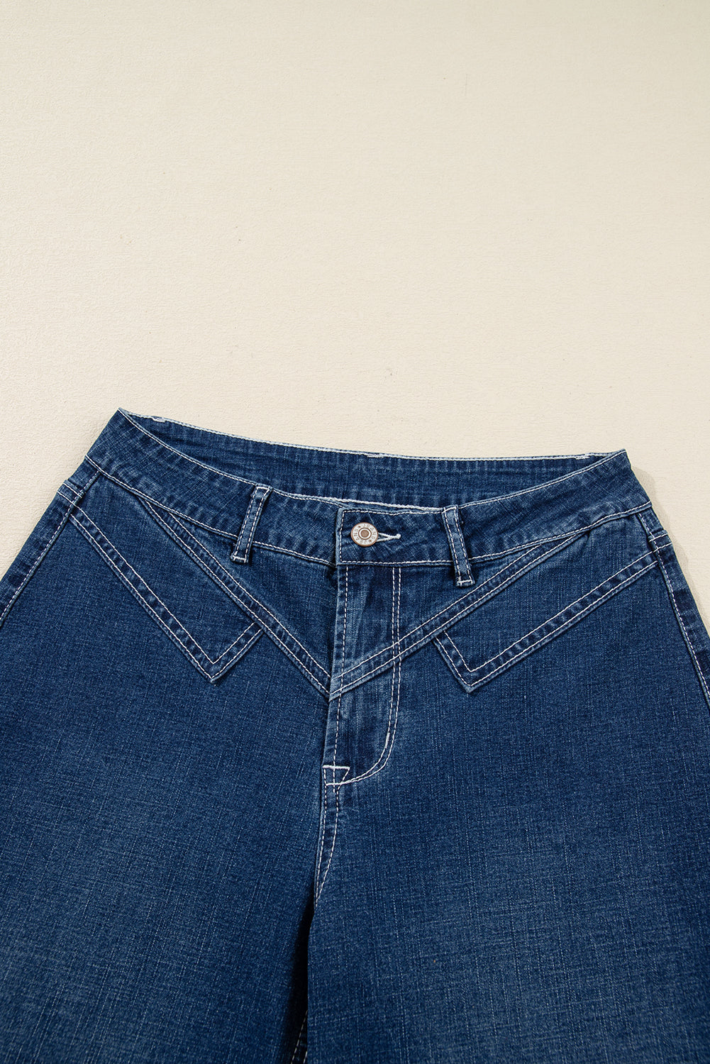Threaded Pear Daria Detail Loose Cuffed Jeans