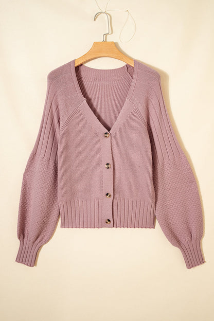 Threaded Pear Khloe Mixed Texture Knit Sweater