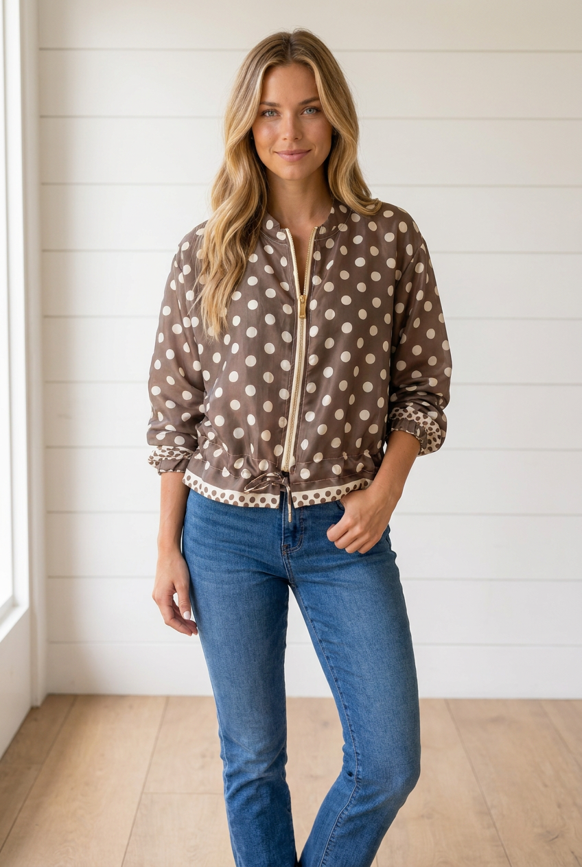 Threaded Pear Sabrinia Up Long Sleeve Shacket