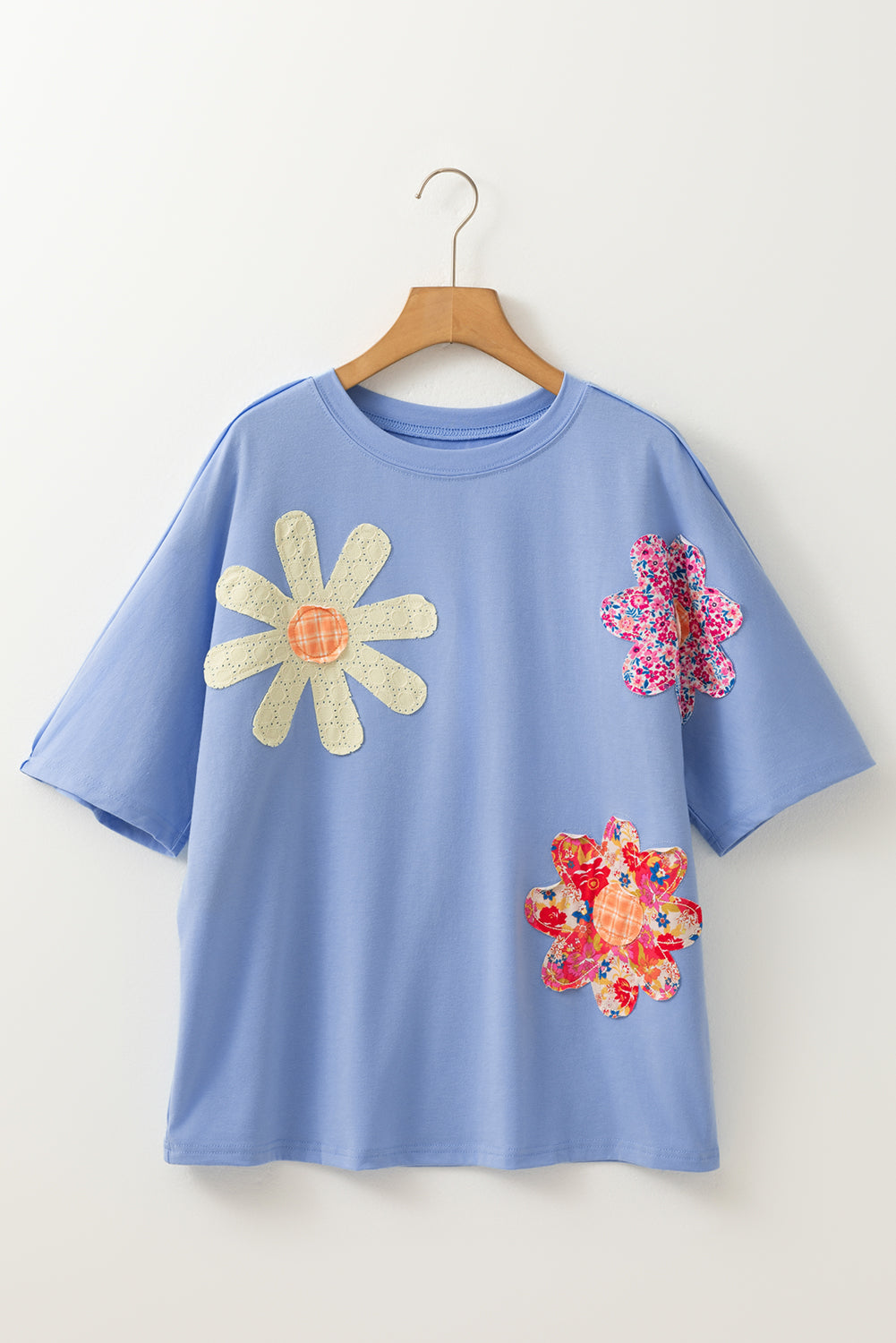 Threaded Pear Hannah Flower Patched Loose Top