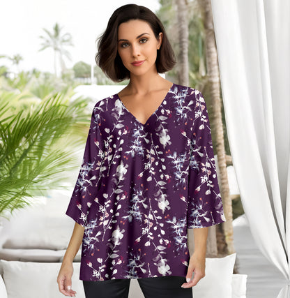 Purple and White-