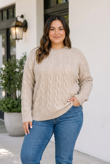 Geraldine Tunic Length Sweater Long Sleeve PLUS Top