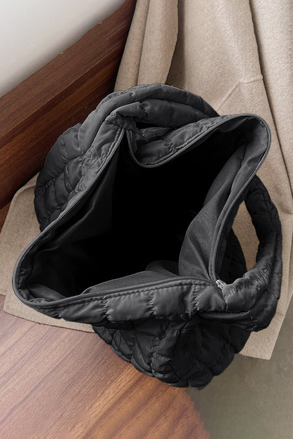 Threaded Pear Kylie Quilted Zipper Tote Bag