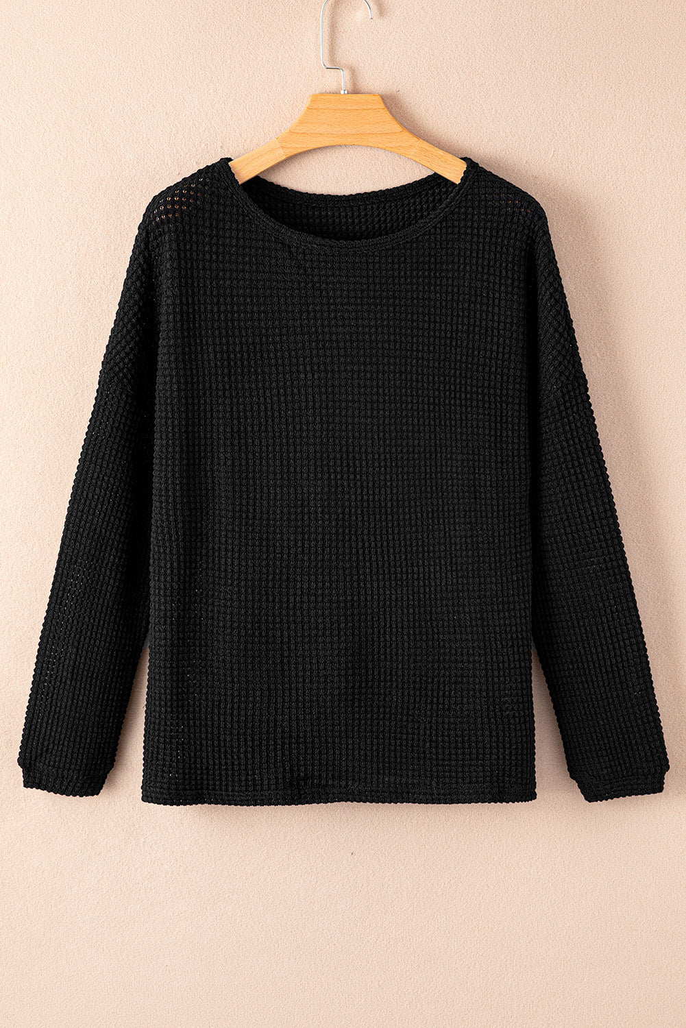 Threaded Pear Avery Knit Drop Shoulder Long Sleeve Top