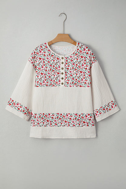 Threaded Pear Penny 3 4 Sleeve Blouse