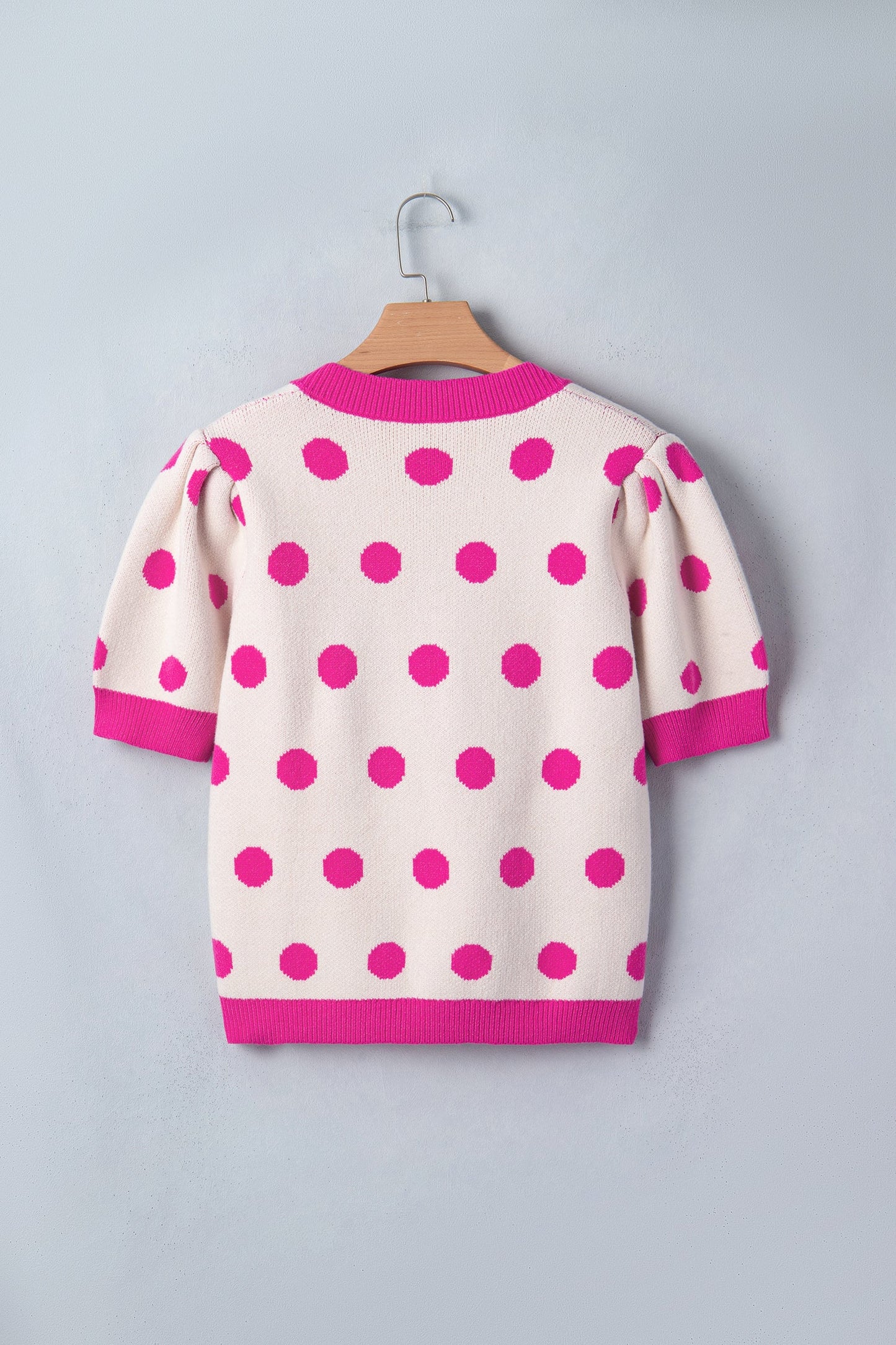 Threaded Pear Alexia Puff Short Sleeve Sweater