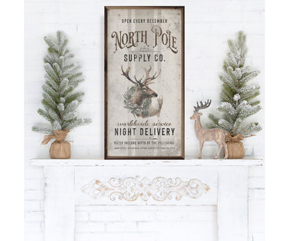 Kendrick Home North Pole Supply Co Reindeer White