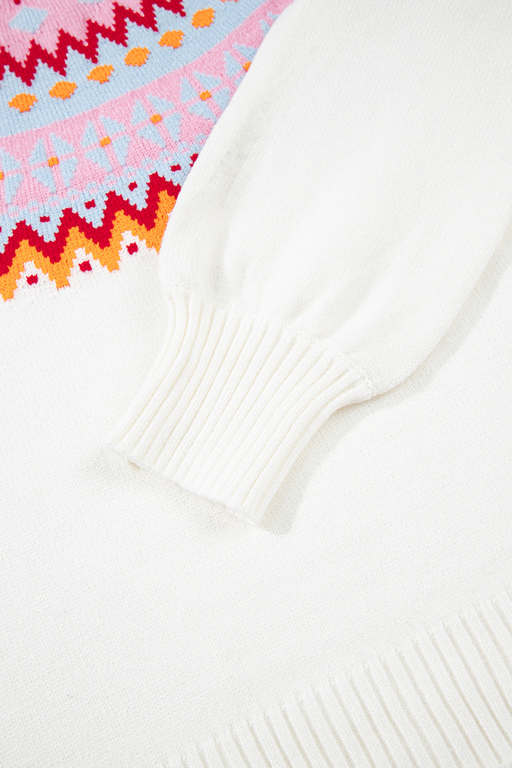 Threaded Pear Avery Print Drop Shoulder Sweater