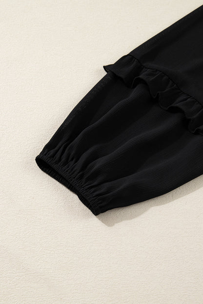 Threaded Pear Jaycee Sleeve Chiffon Elegant PLUS Shirt