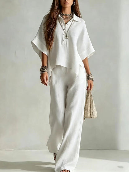 Women's Casual Sleeveless Top & Full-Length Pants Two-Piece Set