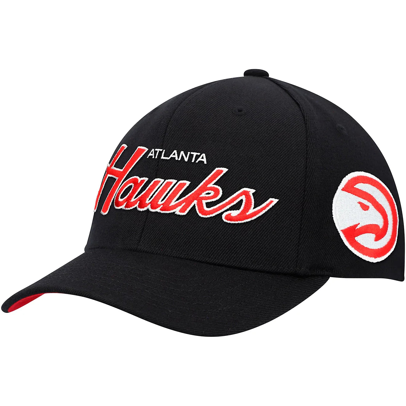 Men's Mitchell & Ness NBA Team Script 2.0 Stretch Snapback Hawks
