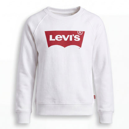 Levi's Toddler Boys' Key Item Logo Crew Sweatshirt, White, Size 3T