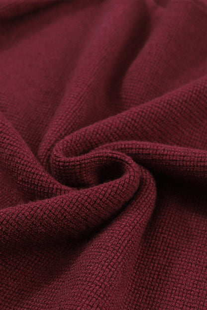 Threaded Pear Aria Sleeve Plain Knit Sweater