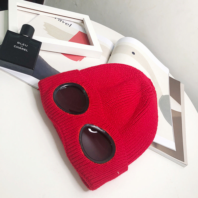 Women’s Pilot Wool Knit Hat – Winter Warm Knitted Aviator-Style Hat